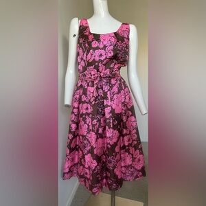 STUNNING VINTAGE LARRY ALDRICH NY Floral SILK dress- Matching blazer